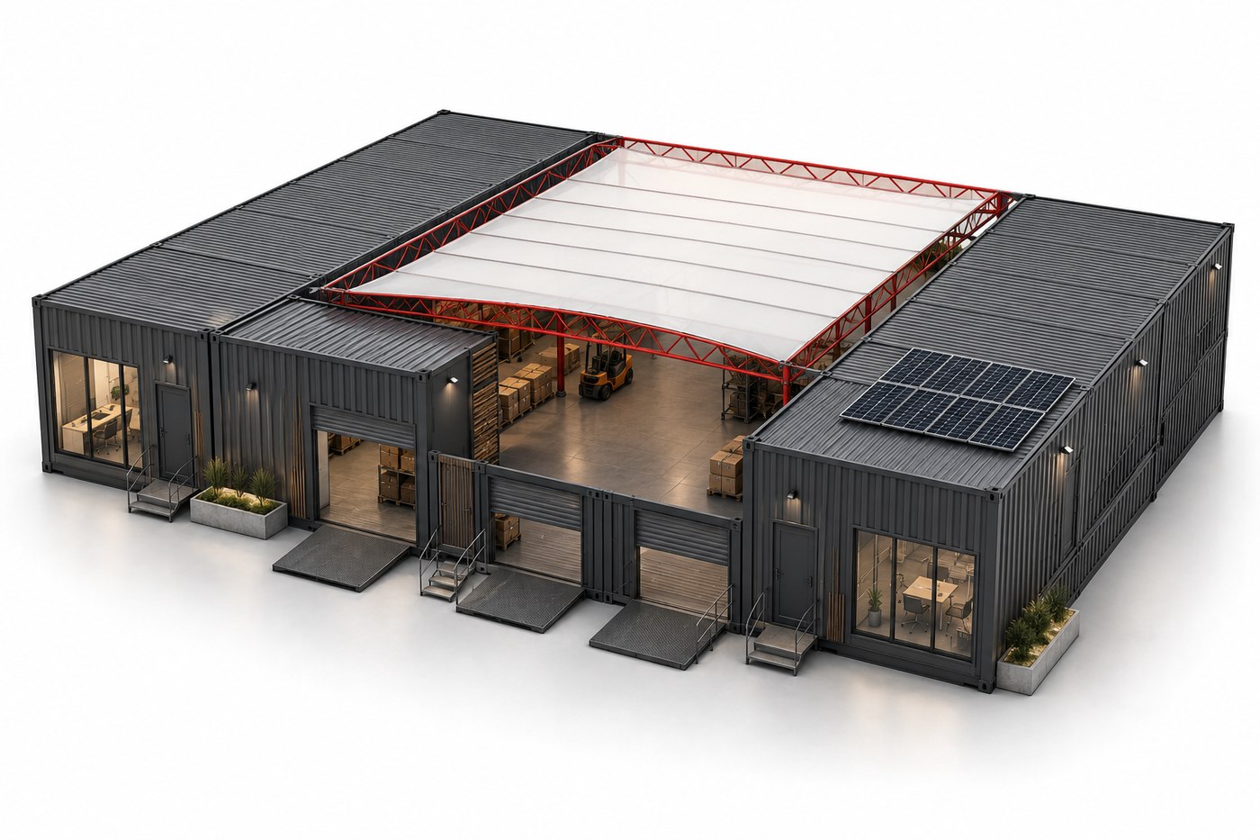 Fotorealistische Visualisierung des Logistikzentrums AIZ-L6